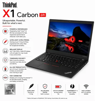 Foto produk Lenovo ThinkPad X1 Carbon Gen 6